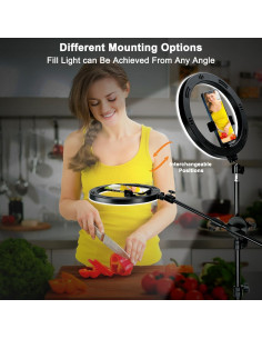 Anillo de Luz de 25 cm OYTKRD con Trípode Ajustable 2