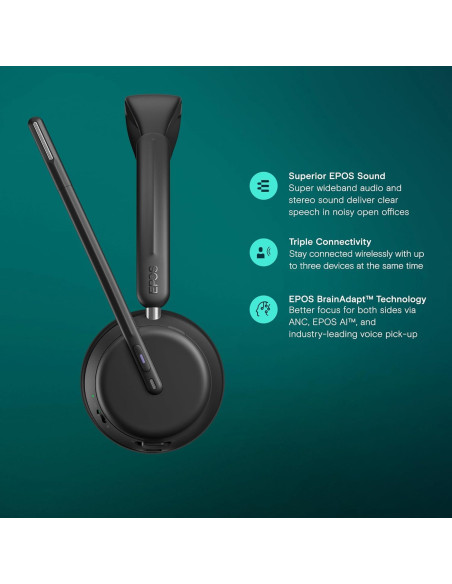 Auricular EPOS Impact 1061T Inalámbrico con ANC y Micrófono AI