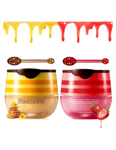 Bálsamo Labial Hidratante Loobexery Miel y Fresa 2 PCS