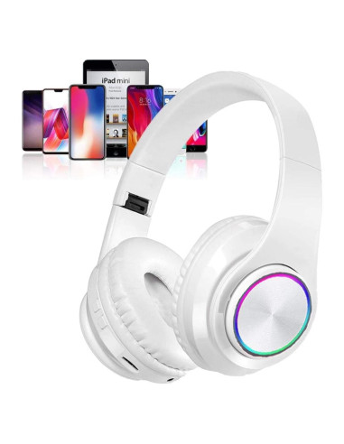 Auriculares Bluetooth E-Greetshopping B39 con LED, graves profundos