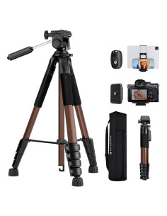 Trípode K&F Concept 75" ligero y portátil para cámara y celular