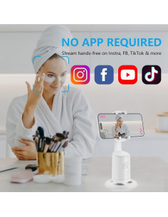 Trípode Automático de Seguimiento Facial Yangoakmm 360 Blanco 2