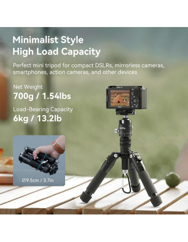 Trípode Mini de Aluminio SmallRig VT-20 50.8 cm 6kg