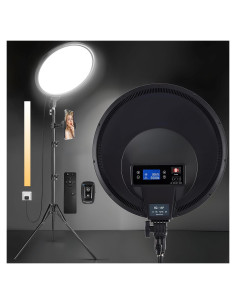 Aro de Luz LED 14" MACTREM con Trípode 180cm y Control Remoto