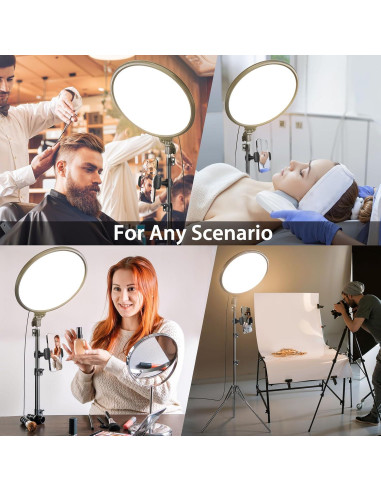 Aro de Luz LED 14" MACTREM con Trípode 180cm y Control Remoto