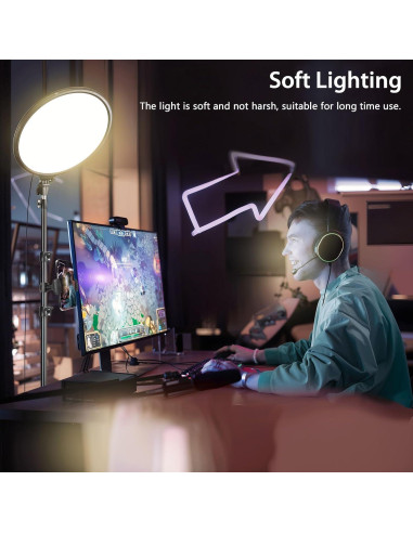 Aro de Luz LED 14" MACTREM con Trípode 180cm y Control Remoto