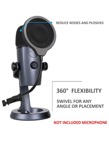 Filtro Pop para Micrófono Blue Yeti Nano YOUSHARES 100 mm