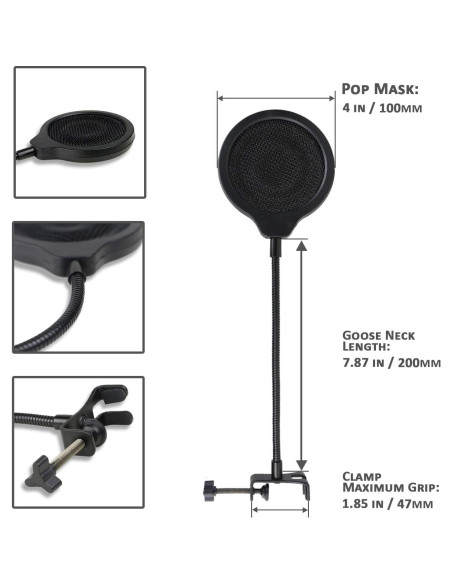 Filtro Pop para Micrófono Blue Yeti Nano YOUSHARES 100 mm