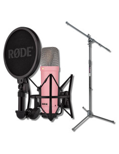 Micrófono de Condensador Rode NT1 Rosa con Soporte y Filtro
