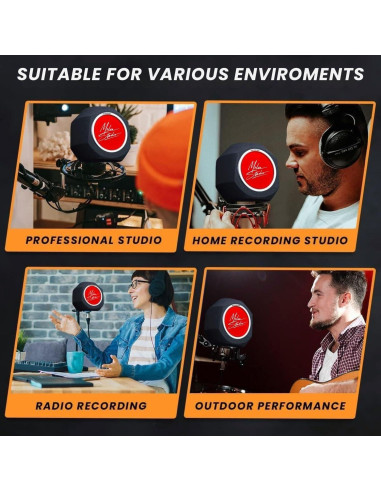 Cabina Vocal Portátil Melon Studio con Filtro Pop y Aislamiento Acústico