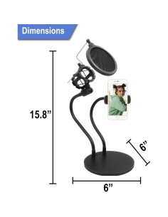 Soporte para Teléfono y Micrófono 2 en 1 Technical Pro 2