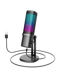 Micrófono Gaming ANSTEN USB Condensador RGB con Silencio