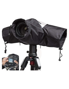 Cubierta de Lluvia WANBY para Cámara DSLR Impermeable Negra