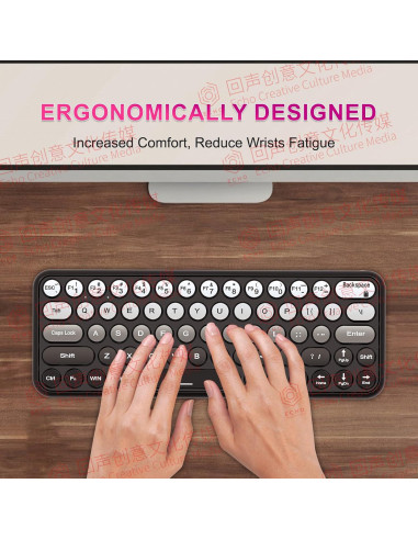 Combo Teclado y Ratón Inalámbricos Genérico 2.4GHz 65 Teclas