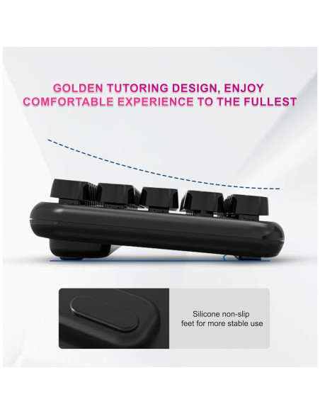 Combo Teclado y Ratón Inalámbricos Genérico 2.4GHz 65 Teclas