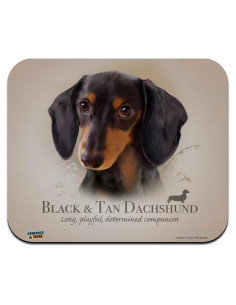 Mouse Pad Personalizado Perro Salchicha Black and Tan 23.6x19.8cm
