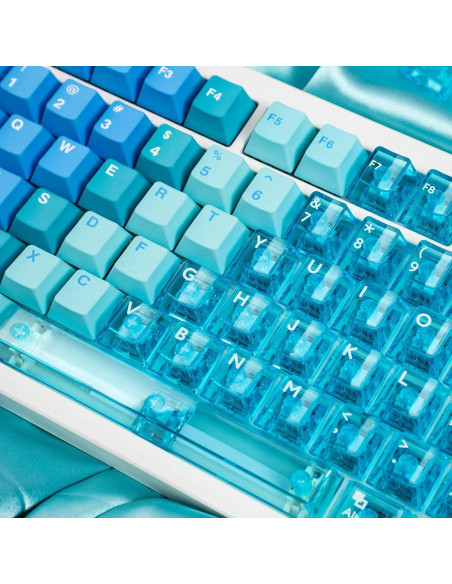Teclas Mecánicas PBT Transparentes SUEHIODHY Azul 156 Teclas Teclas Mecánicas PBT Transparentes SUEHIODHY Azul 156 Teclas
