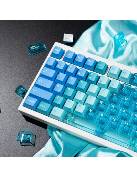 Teclas Mecánicas PBT Transparentes SUEHIODHY Azul 156 Teclas Teclas Mecánicas PBT Transparentes SUEHIODHY Azul 156 Teclas