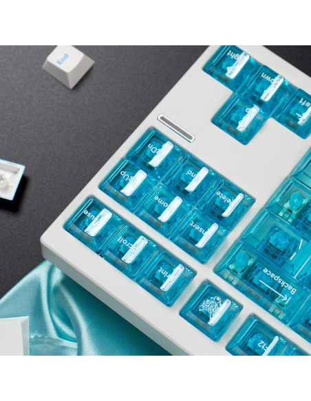 Teclas Mecánicas PBT Transparentes SUEHIODHY Azul 156 Teclas Teclas Mecánicas PBT Transparentes SUEHIODHY Azul 156 Teclas