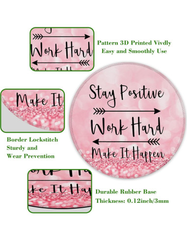 Alfombrilla de Ratón Ghatobty Redonda 20.32 cm Cita Inspiradora