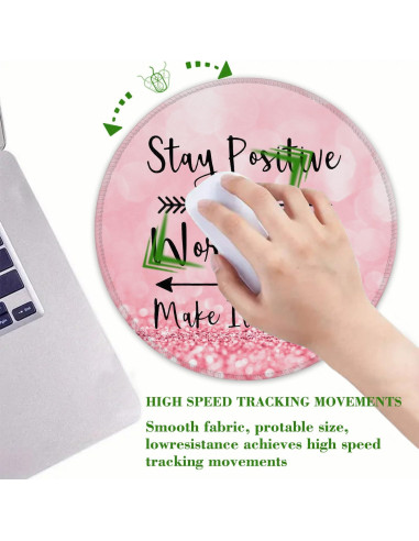 Alfombrilla de Ratón Ghatobty Redonda 20.32 cm Cita Inspiradora