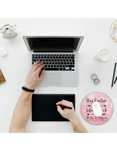 Alfombrilla de Ratón Ghatobty Redonda 20.32 cm Cita Inspiradora