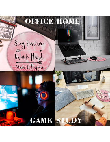 Alfombrilla de Ratón Ghatobty Redonda 20.32 cm Cita Inspiradora