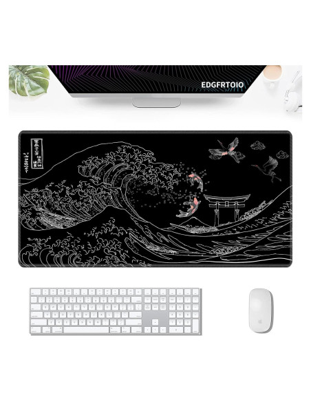 Alfombrilla de Ratón Grande EDGFRTOIO 800x400mm Ola del Mar