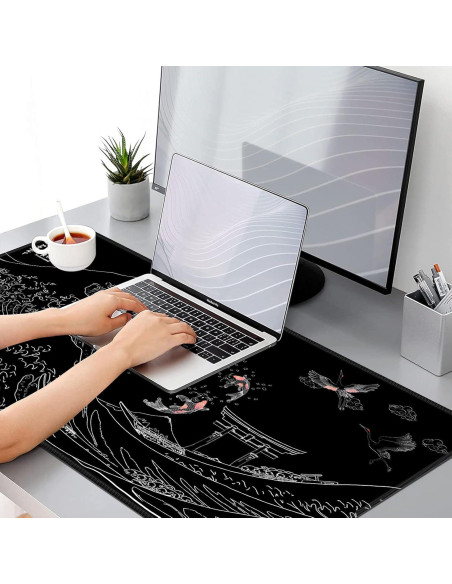 Alfombrilla de Ratón Grande EDGFRTOIO 800x400mm Ola del Mar