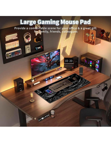 Alfombrilla de Ratón Grande EDGFRTOIO 800x400mm Ola del Mar