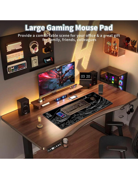 Alfombrilla de Ratón Grande EDGFRTOIO 800x400mm Ola del Mar