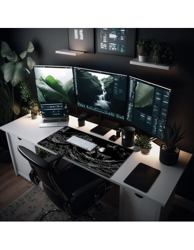 Alfombrilla de Ratón Grande EDGFRTOIO 800x400mm Ola del Mar