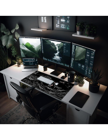 Alfombrilla de Ratón Grande EDGFRTOIO 800x400mm Ola del Mar