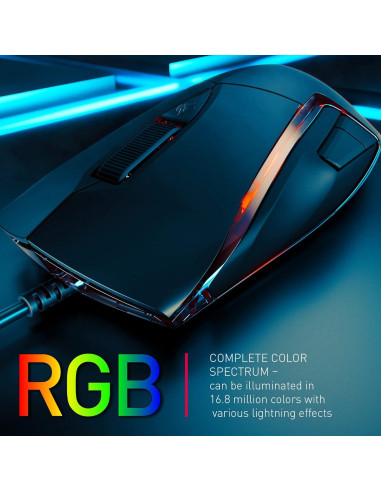 Ratón con Cable RGB Cherry JM-3000-2 5000 DPI Negro