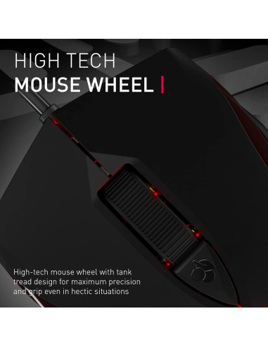 Ratón con Cable RGB Cherry JM-3000-2 5000 DPI Negro