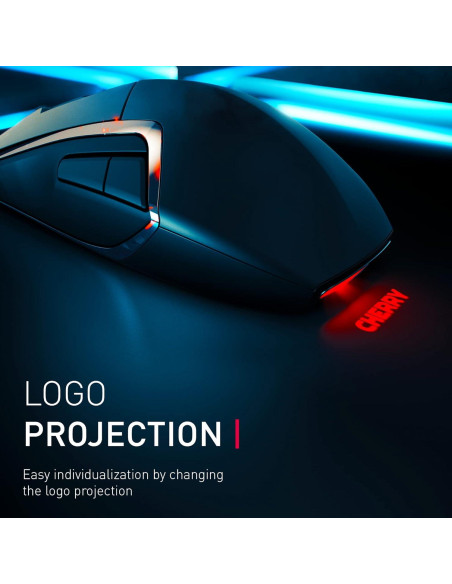 Ratón con Cable RGB Cherry JM-3000-2 5000 DPI Negro