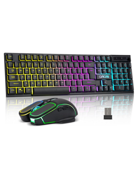 Combo Teclado y Ratón Inalámbricos CHONCHOW RGB Mecánico Combo Teclado y Ratón Inalámbricos CHONCHOW RGB Mecánico
