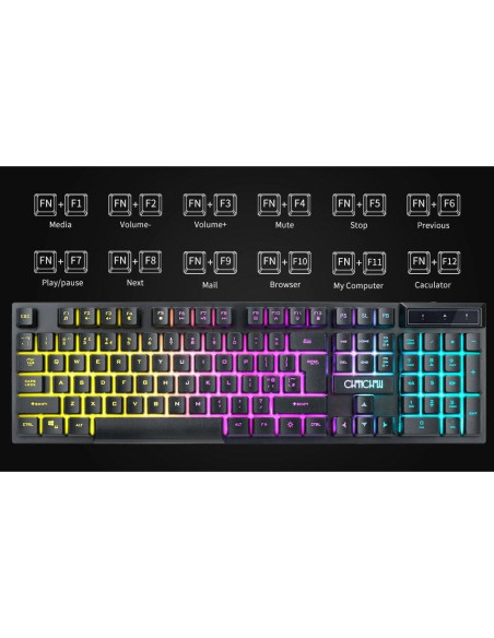 Combo Teclado y Ratón Inalámbricos CHONCHOW RGB Mecánico Combo Teclado y Ratón Inalámbricos CHONCHOW RGB Mecánico