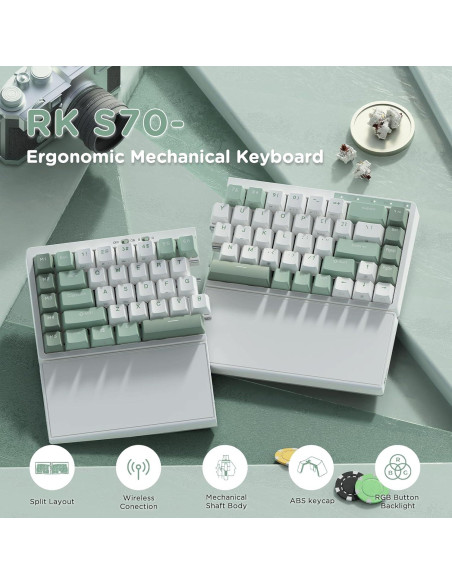 Teclado Mecánico Ergonómico RK Royal Kludge RKS70 Inalámbrico Teclado Mecánico Ergonómico RK Royal Kludge RKS70 Inalámbrico
