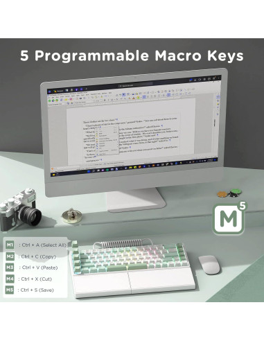 Teclado Mecánico Ergonómico RK Royal Kludge RKS70 Inalámbrico