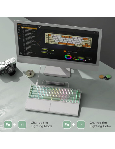 Teclado Mecánico Ergonómico RK Royal Kludge RKS70 Inalámbrico