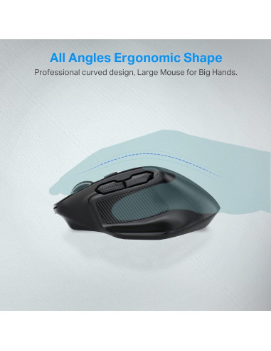 Ratón Inalámbrico E-YOOSO X-31 Grande Ergonómico 4800 DPI