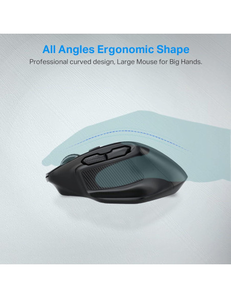 Ratón Inalámbrico E-YOOSO X-31 Grande Ergonómico 4800 DPI