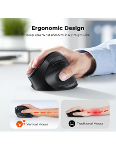 Ratón Ergonómico Vertical Inalámbrico MEETION BTM011 4 DPI 2