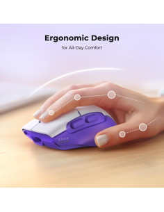 Ratón Inalámbrico MEETION BTM001 Ergonómico Recargable USB/Bluetooth 2