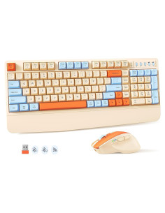 Combo Teclado y Ratón Inalámbricos Meetion C4000 Colorido