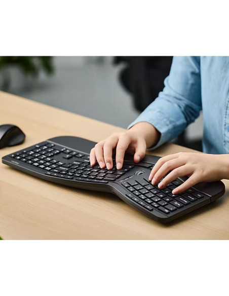 Teclado Ergonómico Inalámbrico Dividido NXT Negro Azerty