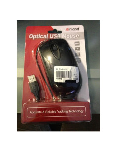 Ratón Óptico Ergonómico ProHT U-Click 800 DPI USB Negro