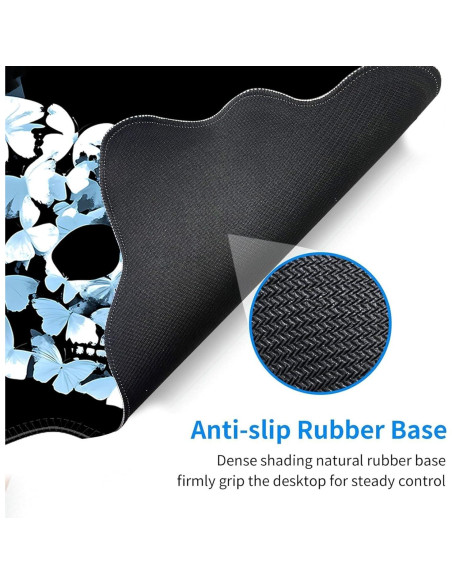 Alfombrilla de escritorio 4 en 1 EFGWSDER Calavera de mariposa