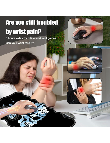 Alfombrilla de escritorio 4 en 1 EFGWSDER Calavera de mariposa